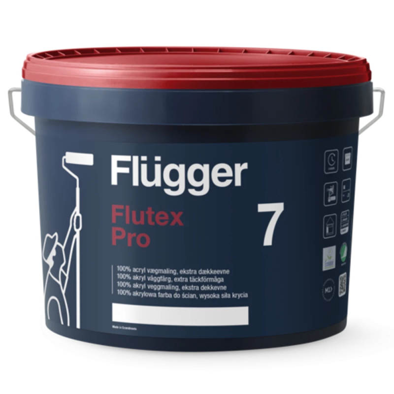 Flügger Flutex Pro 7 - farba do ścian o połysku satynowym
