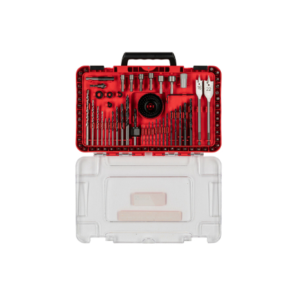 Zestaw wierteł, bitów i otwornic 90 szt.