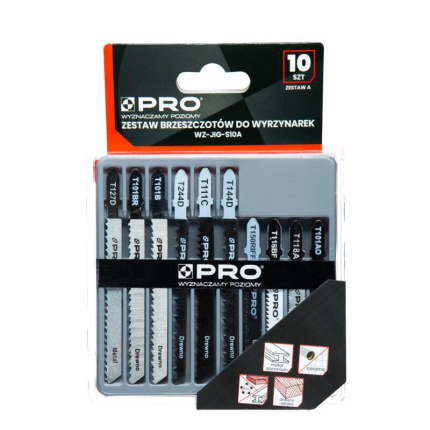 Zestaw brzeszczotów do wyrzynarek Zestaw A - 10 szt.