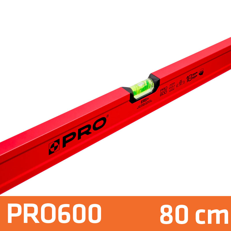 Poziomica PRO600 malowana czerwona 80 cm Poziomica PRO600 malowana czerwona 80 cm