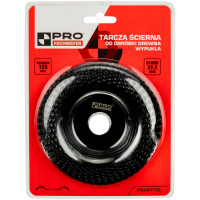 Tarcza ścierna do obróbki drewna tarnik wypukła 125 mm PRO