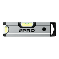 Poziomica kieszonkowa PRO600 anodowana srebrna z magnesami 17 cm PRO