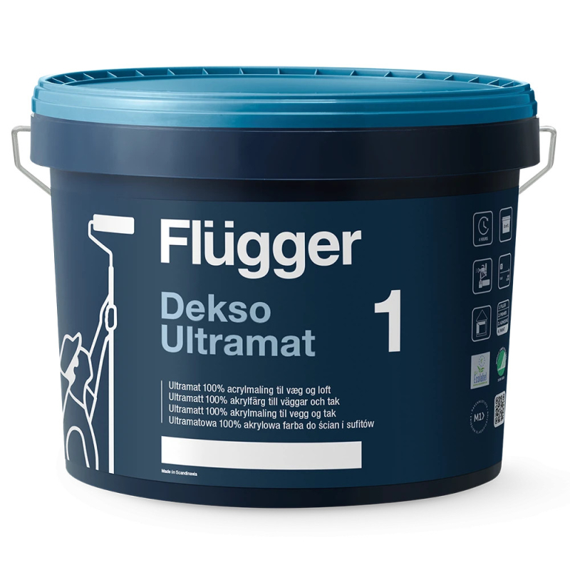 Flügger Dekso 1 Ultramat - głebokomatowa farba do ścian i sufitów