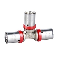 Trójnik zaprasowywany potrójny PEX-AL-PEX z mosiądzu 16 x 16 x 16 mm