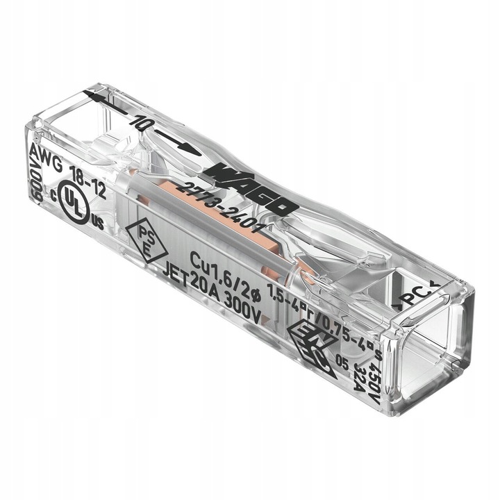 Zlaczka-automatyczna-szybkozlaczka-przelotowa-0-75-4mm2-Inline-WAGO-1-szt Szybkozłączka WAGO 2 x 0,75-4 mm² przelotowa - obrazek 1